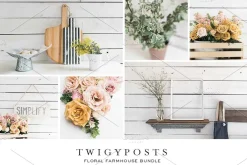 Floral Farmhouse Stock Photos