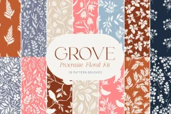 Floral Procreate Brush & Pattern Set