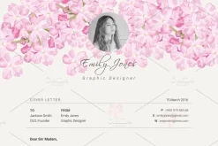 Floral Simple CV-Resume Template *C