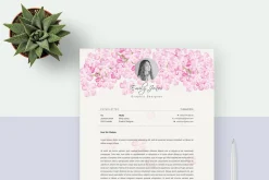 Floral Simple CV-Resume Template *C