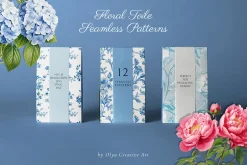 Floral Toile Print Design Patterns
