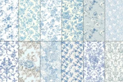 Floral Toile Print Design Patterns