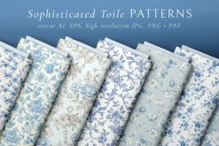 Floral Toile Print Design Patterns
