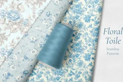 Floral Toile Print Design Patterns