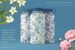 Floral Toile Print Design Patterns