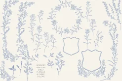 Floral wedding clip art artisan