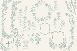 Floral wedding clip art artisan