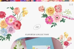 FLOURISH Vivid Watercolor Flowers