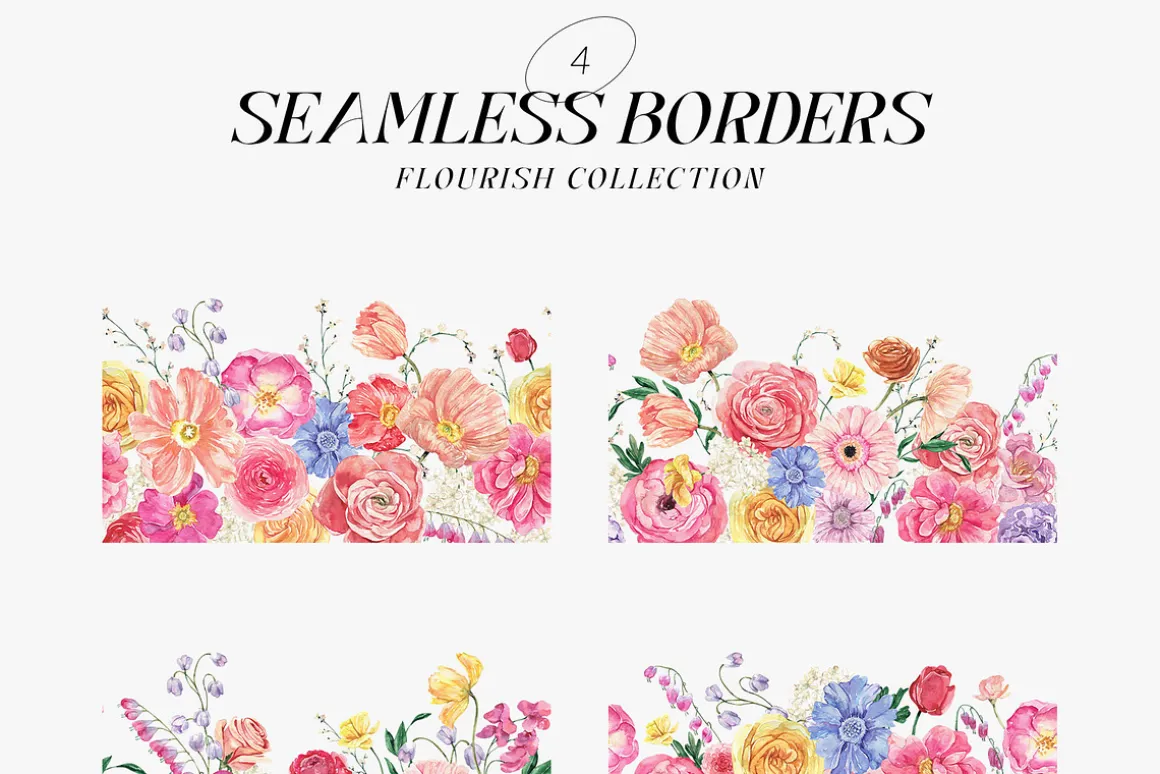 FLOURISH Vivid Watercolor Flowers