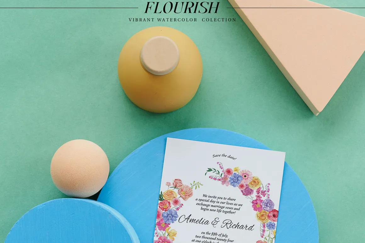 FLOURISH Vivid Watercolor Flowers