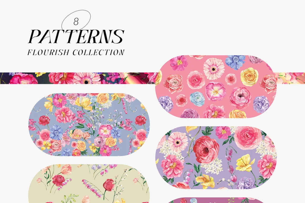 FLOURISH Vivid Watercolor Flowers