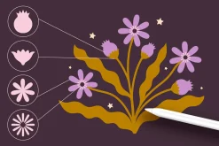 Flower Stamp Brushes for Procreate