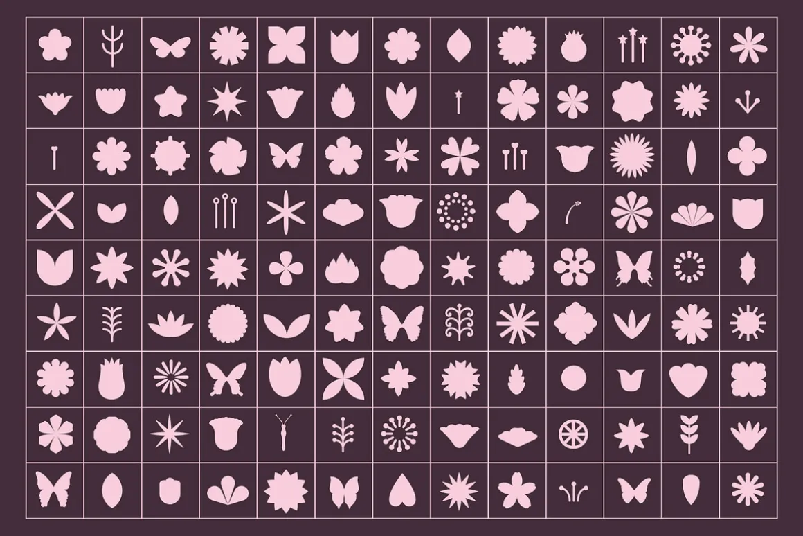 Flower Stamp Brushes for Procreate