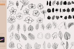 Flower Stamp Full Pack Plant Floral