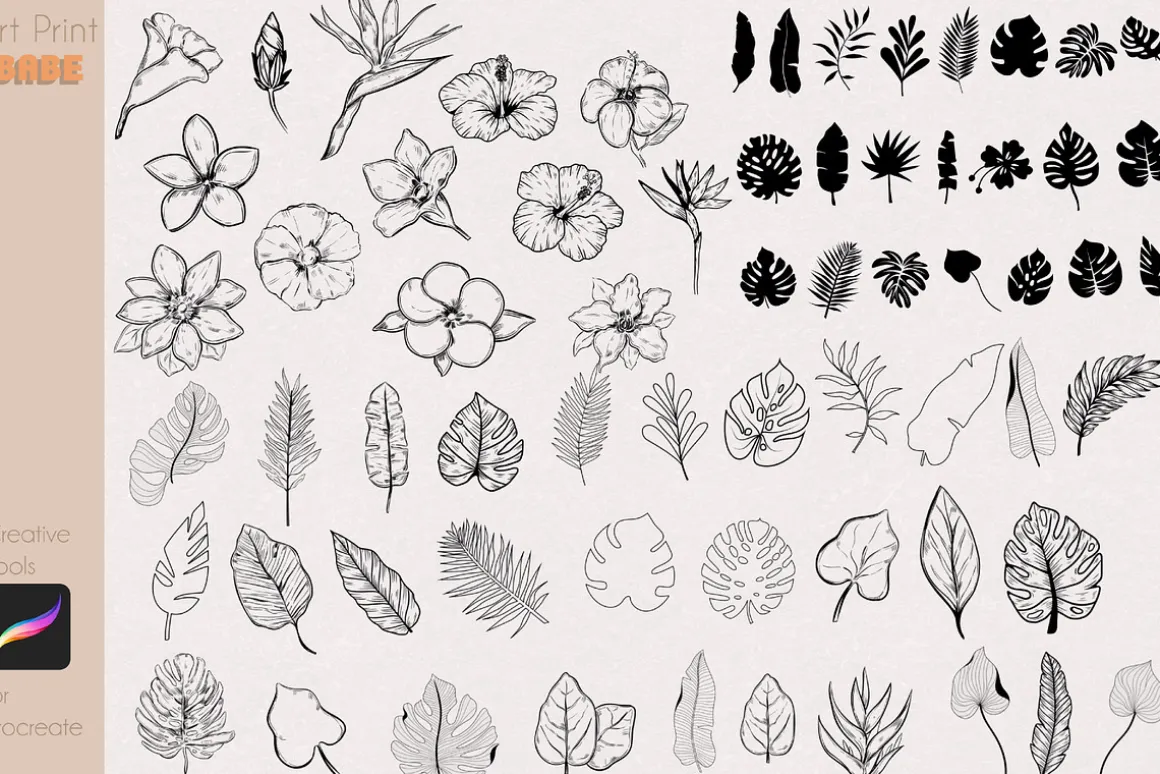 Flower Stamp Full Pack Plant Floral