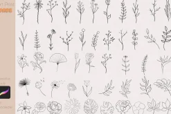 Flower Stamp Full Pack Plant Floral