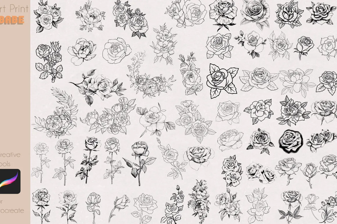 Flower Stamp Full Pack Plant Floral