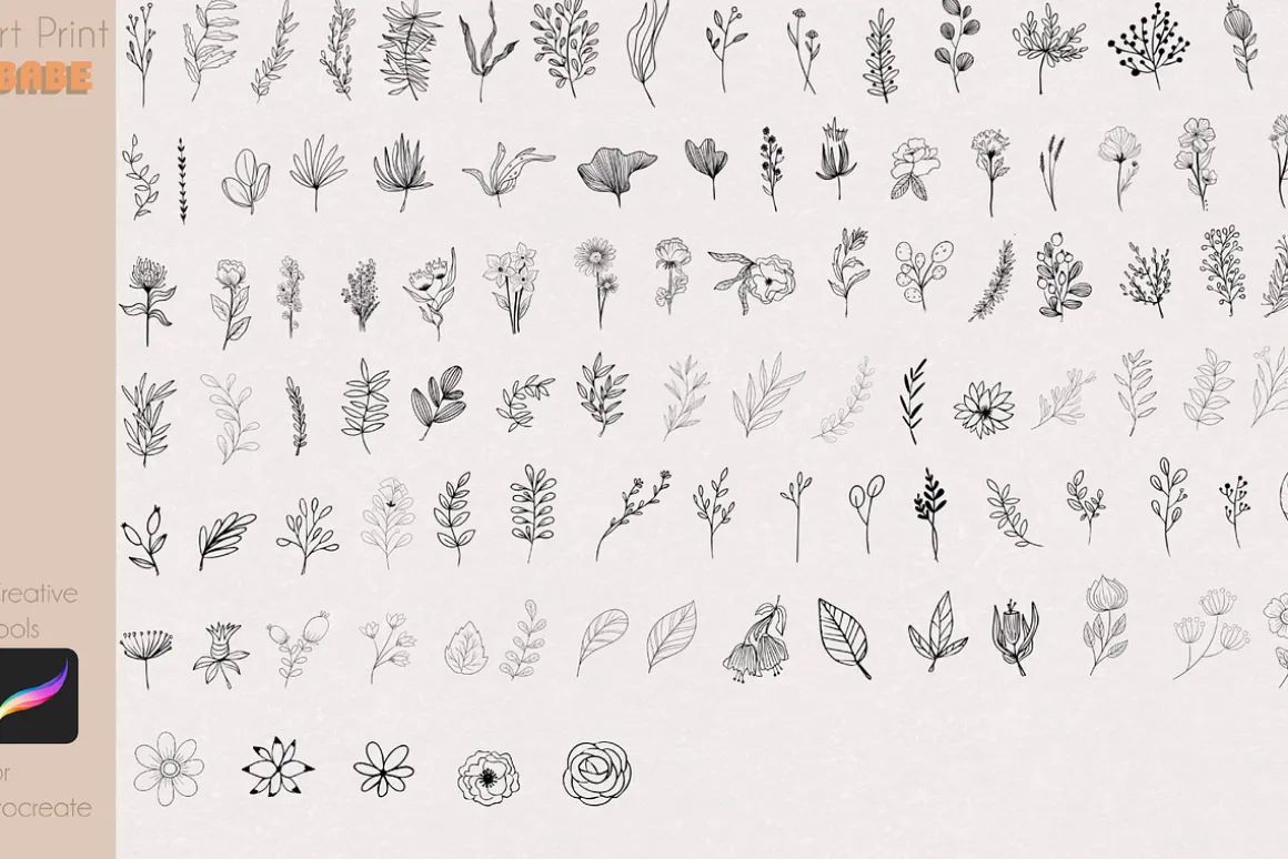 Flower Stamp Full Pack Plant Floral