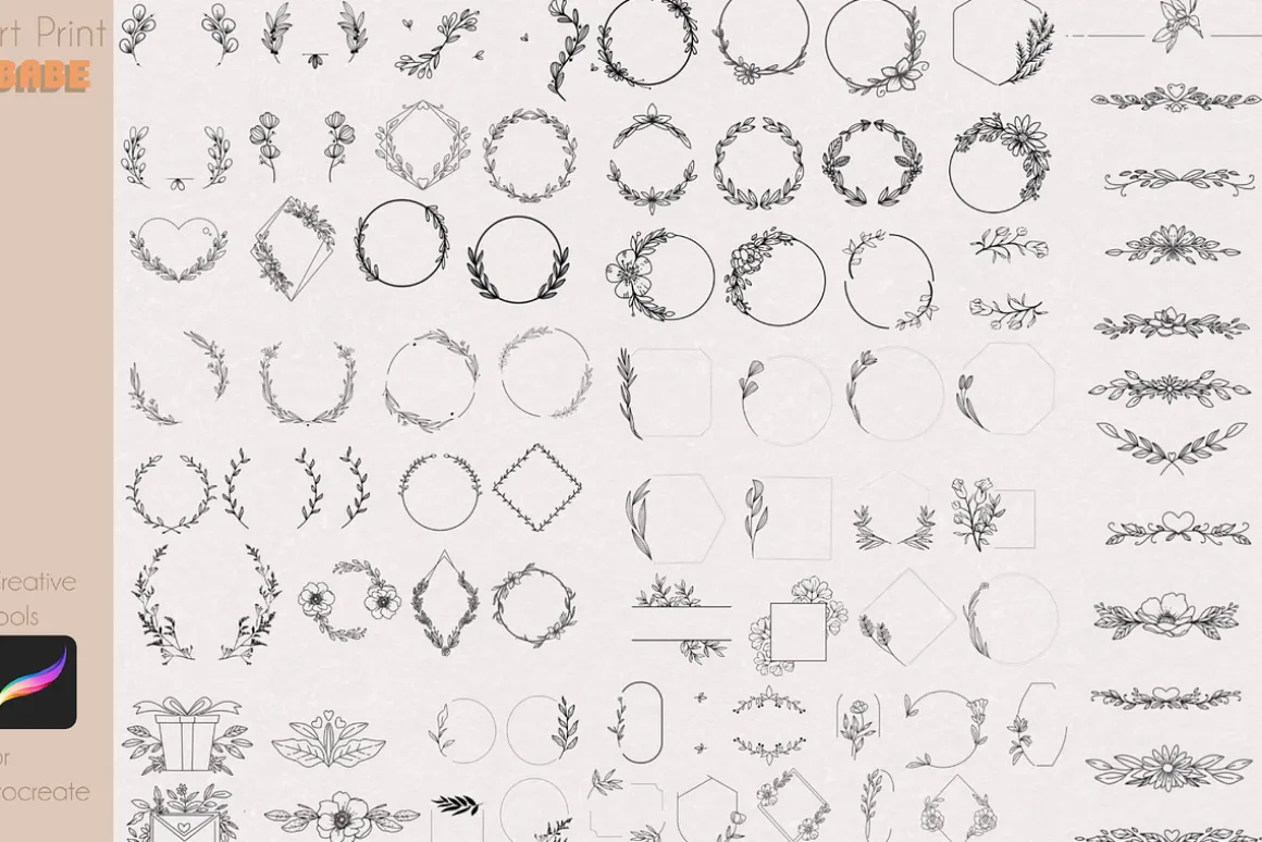 Flower Stamp Full Pack Plant Floral