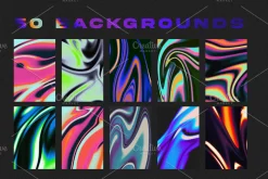 Fluid Grainy Background Gradient Set