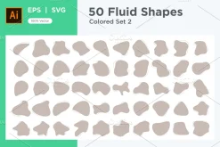 Fluid shape colored 50 set V 2