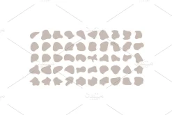Fluid shape colored 50 set V 2