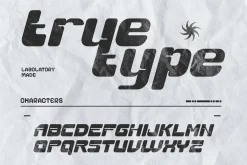 Flux Y2K Futuristic Display Typeface