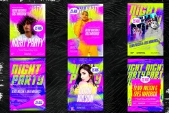 6 Flyers Night Party Template - PSD