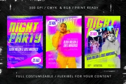 6 Flyers Night Party Template - PSD