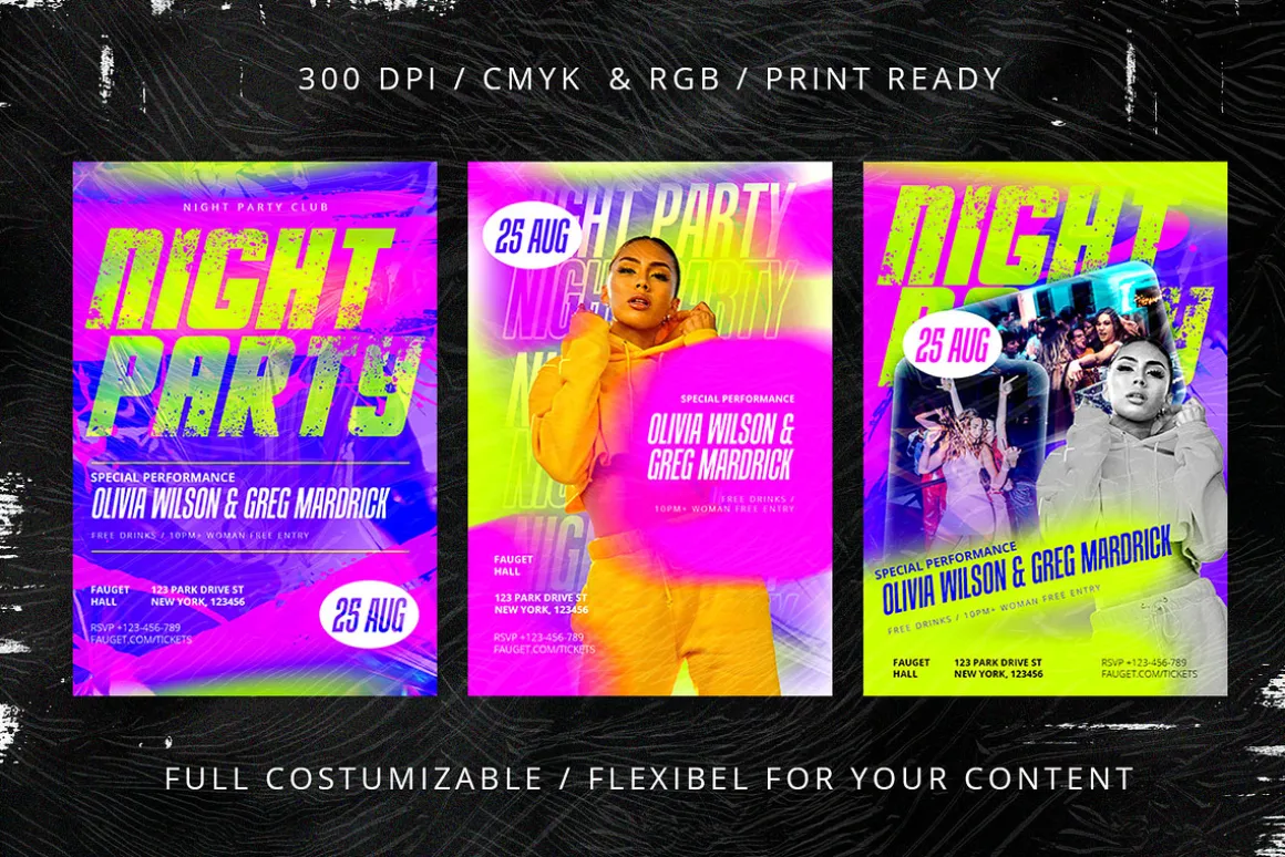 6 Flyers Night Party Template - PSD