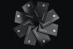 Flying Bank Cards Mockup Set