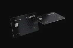 Flying Bank Cards Mockup Set