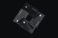 Flying Bank Cards Mockup Set