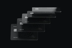 Flying Bank Cards Mockup Set