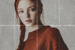Folded Paper Halftone Photo Effect