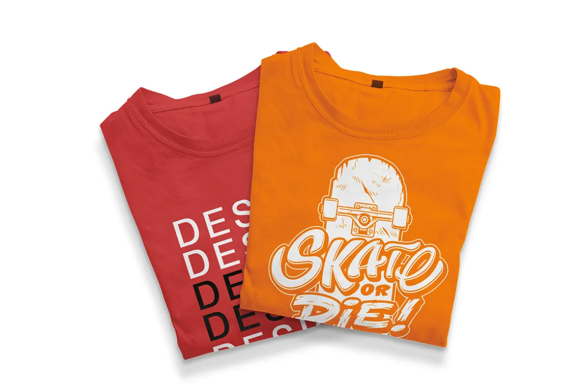 Folded T-Shirt Mockup