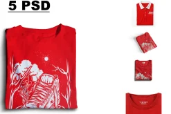 Folded T-Shirt Mockup