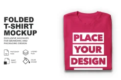 Folded T-Shirt Mockup