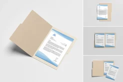 Folder A4 Paper Mockup