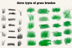 Foliage Grass Watercolor FREE BRUSH