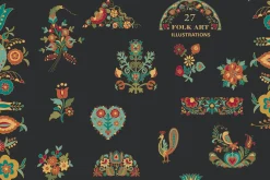 Folk Art Illustrations & Patterns