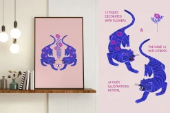 Folk Art Tigers