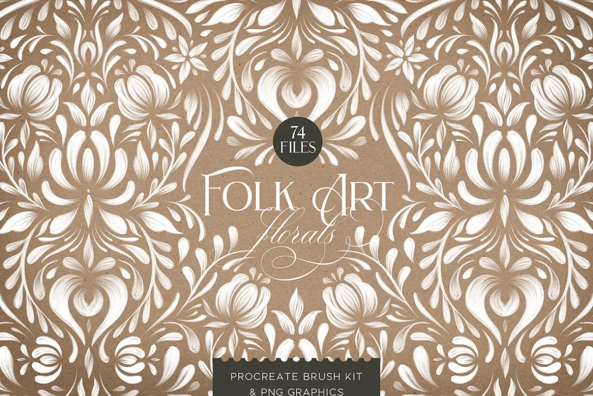 Folk Art Floral Procreate Brush Kit