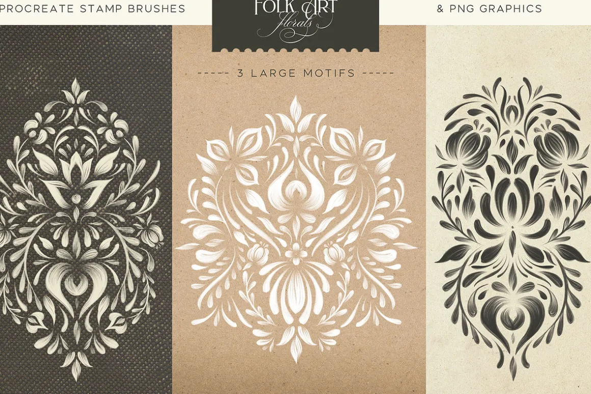 Folk Art Floral Procreate Brush Kit