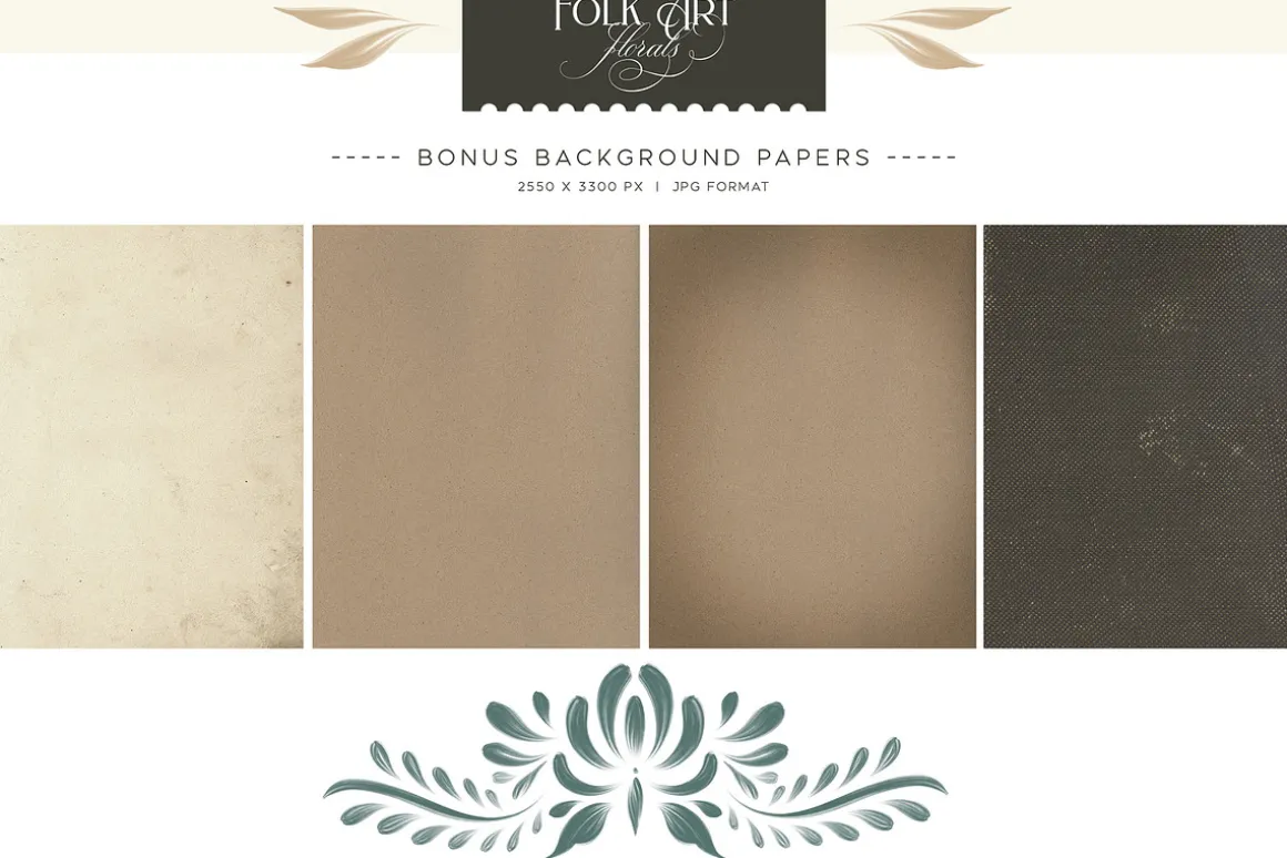 Folk Art Floral Procreate Brush Kit
