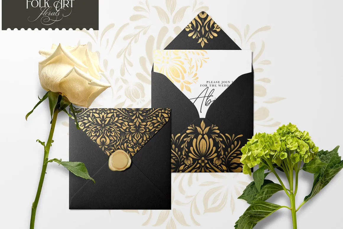 Folk Art Floral Procreate Brush Kit