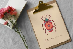 Folk art insects. Beetles collection