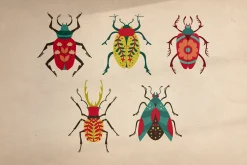 Folk art insects. Beetles collection