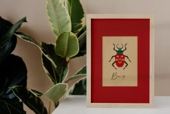 Folk art insects. Beetles collection