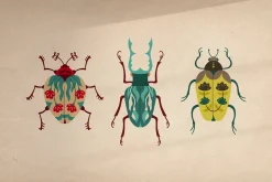 Folk art insects. Beetles collection